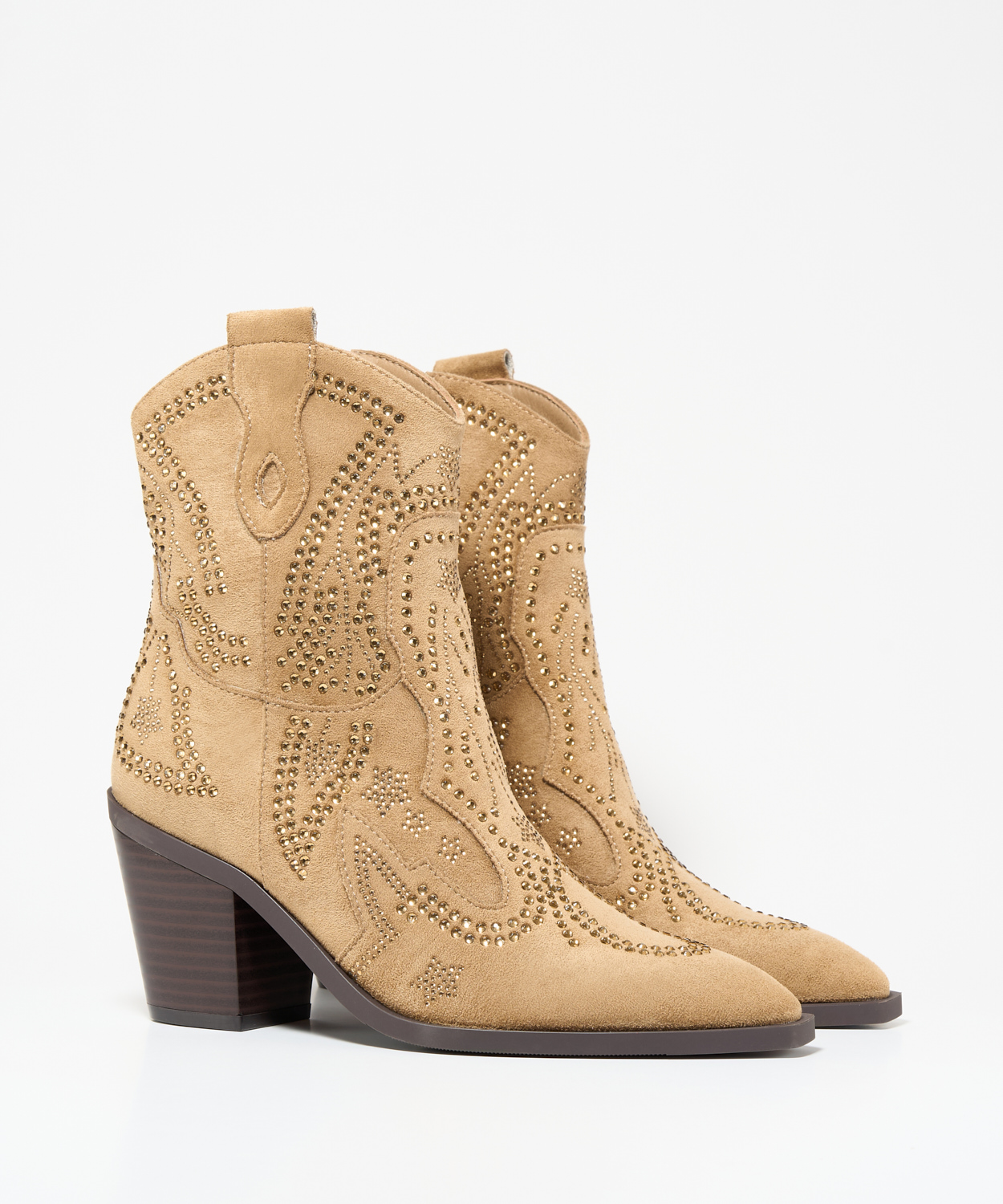 Botins cowboy salto strass image number null